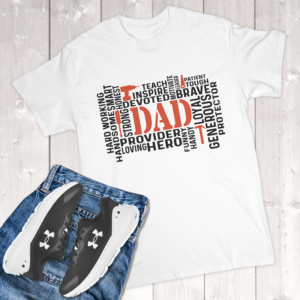 Dad Word Art Adult T-Shirt