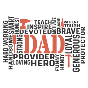 Dad Word Art Adult T-Shirt