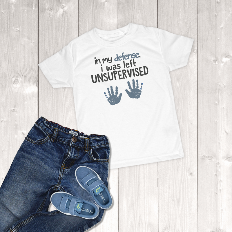 In My Defense I Was Left Unsupervised Toddler Boy T-Shirt