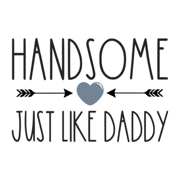 Handsome Just Like My Daddy Toddler Bow T-Shirt