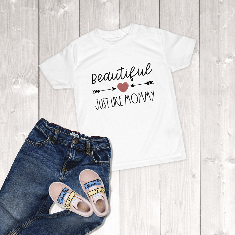 Beautiful Just Like Mommy Toddler Girl T-Shirt