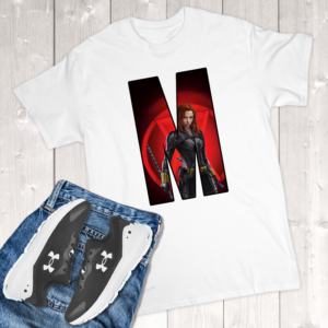 Marvel Letter Thor Spiderman Iron Man Hulk Captain America Black Widow Adult T-Shirt