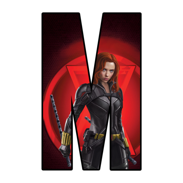 Marvel Letter Thor Spiderman Iron Man Hulk Captain America Black Widow Adult T-Shirt
