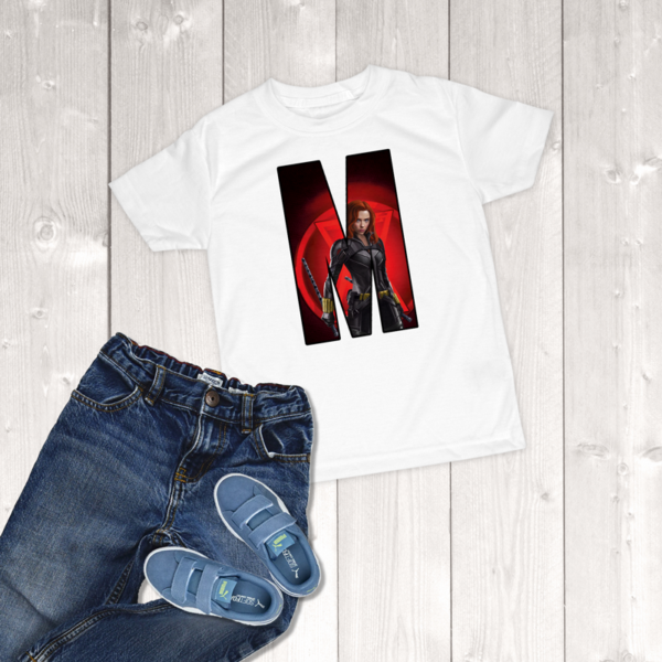 Marvel Letter Thor Spiderman Iron Man Hulk Captain America Black Widow Toddler Boy T-Shirt