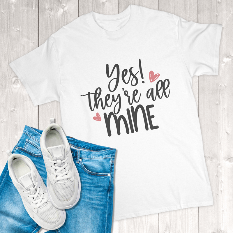 Yes They're All Mine Adult T-Shirt