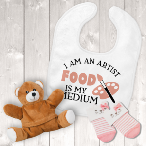 I Am An Artist Food Is My Medium Girl Bib