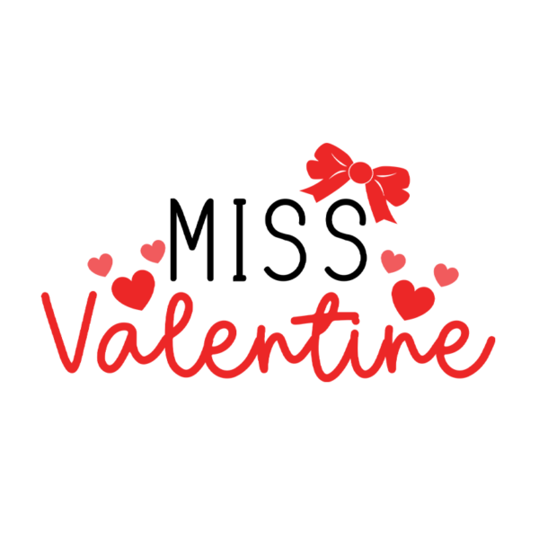 Valentine's Day Miss Valentine Girl Onesie