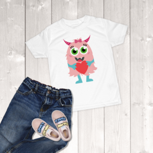 Valentine's Day Monster Toddler Girl T-Shirt