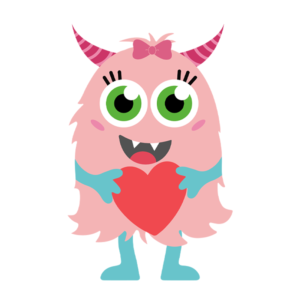 Valentine's Day Monster Toddler Girl T-Shirt