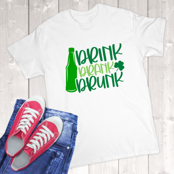 St. Patrick's Day Drink Drank Drunk Adult T-Shirt