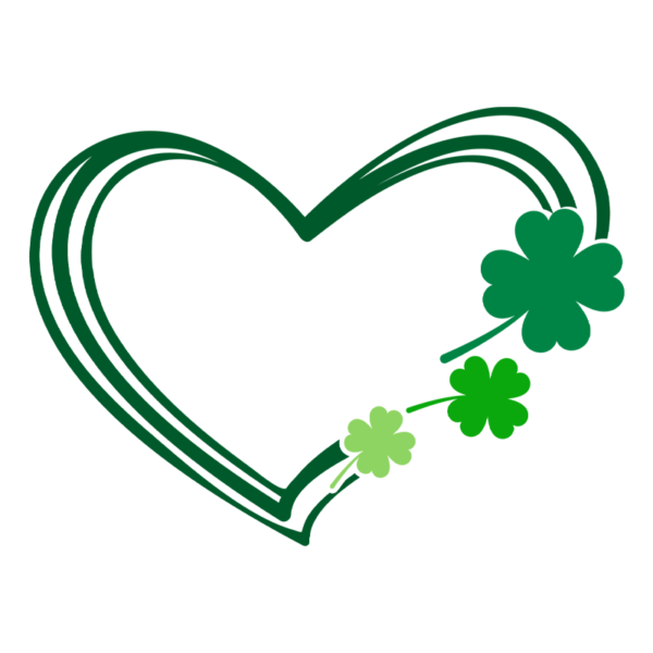 St. Patrick's Day Heart & Shamrocks Adult T-Shirt