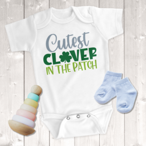 St. Patrick's Day Cutest Clover In The Patch Boy Onesie