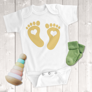 Footprints With Hearts Unisex Onesie