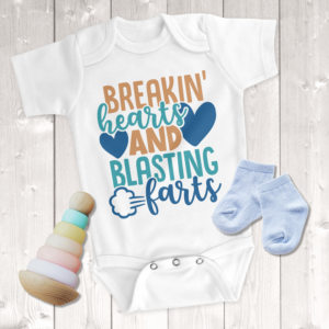 Breakin' Hearts And Blasting Farts Boy Onesie