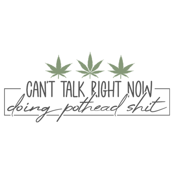 Can't Talk Right Now Doing Pothead Shit Adult T-Shirt
