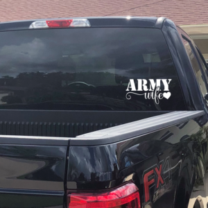 Army Wife Window Decal