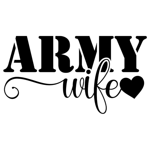 Army Wife Window Decal