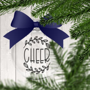 Cheer W1 Clear Christmas Ornament