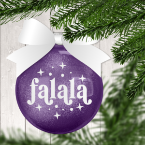 Falala Glitter Christmas Ornament