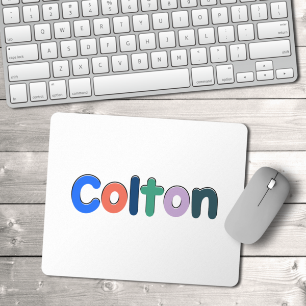 Crayon Font & Name Mouse Pad
