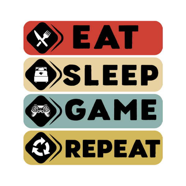 Eat Sleep Game Repeat Mouse Pad