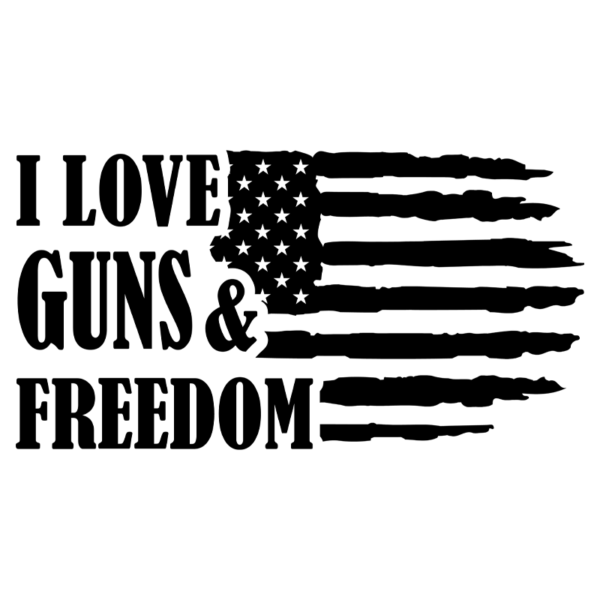 I Love Guns & Freedom Window Decal