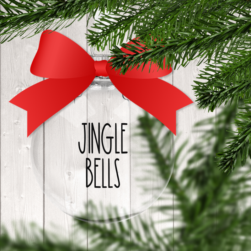 Jingle Bells RDI Clear Christmas Ornament