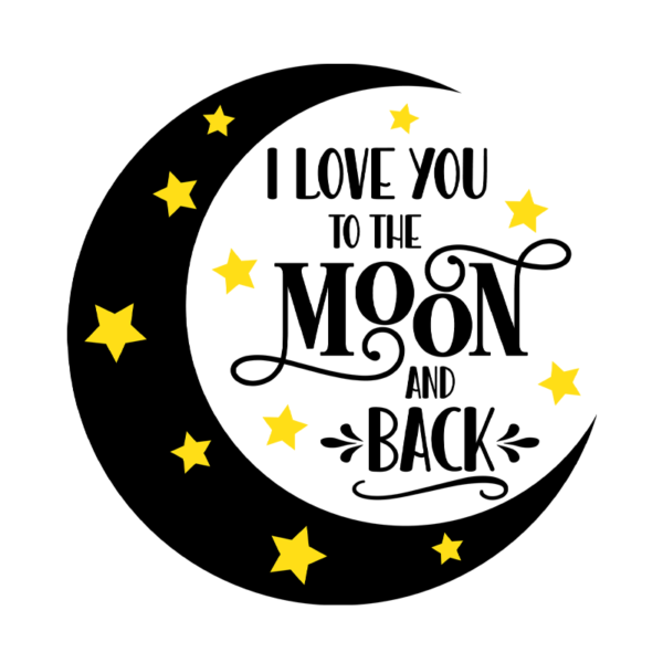 I Love You To The Moon Back Mouse Pad