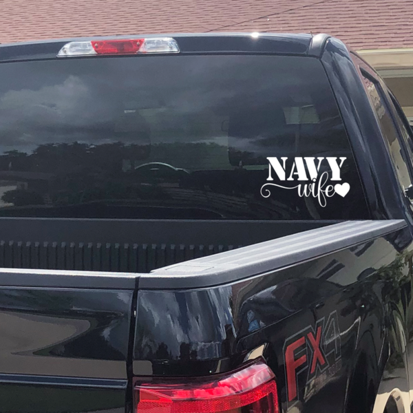 Navy Wife Window Decal