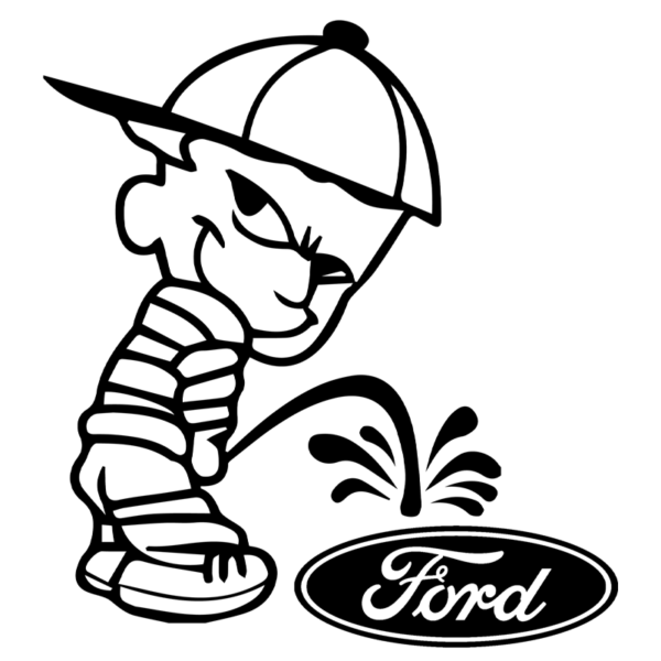 Piss On Ford Window Decal