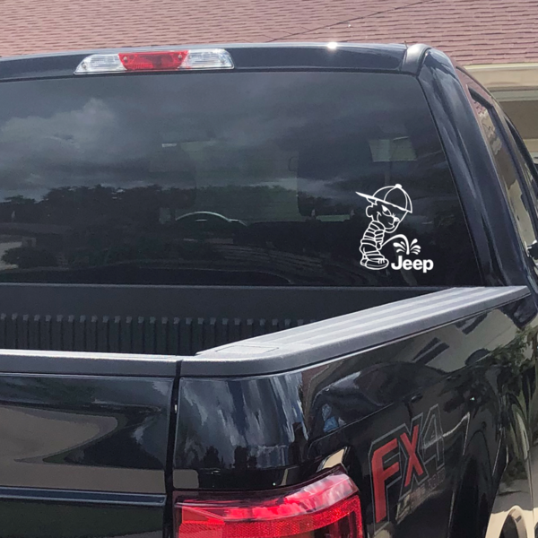 Piss On Jeep Window Decal
