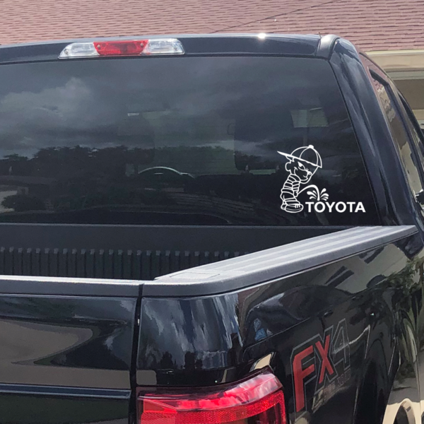 Piss On Toyota Window Decal