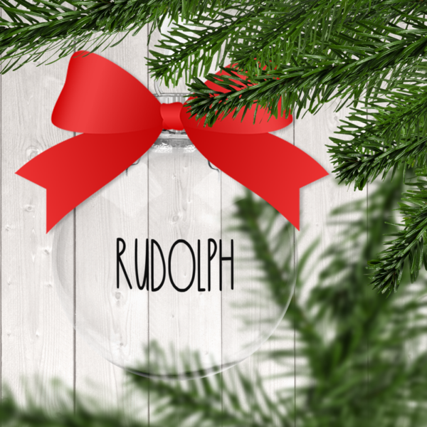 Rudolph RDI Clear Christmas Ornament