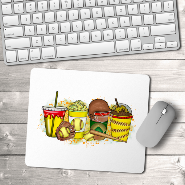 Sports Cups Softball Mouse Pad