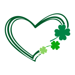 St. Patrick's Day Heart & Shamrocks Mouse Pad
