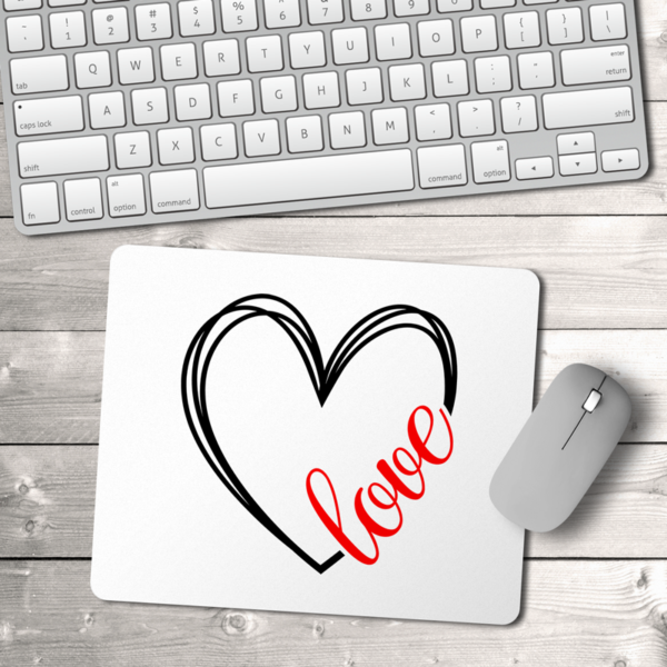 Valentine's Day Heart Love Mouse Pad