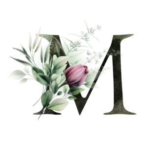 Watercolor Flowers Alpha Initial Mouse Pad