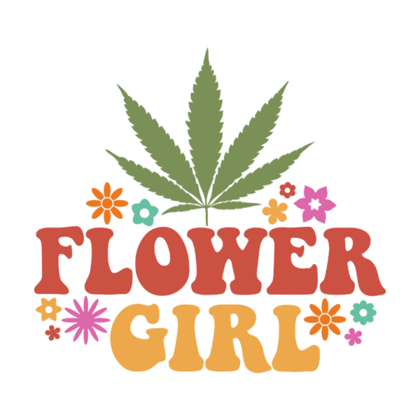 Weed Flower Girl Mouse Pad