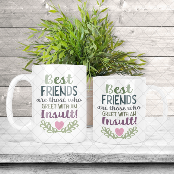 Best Friends Are Those Who Greet With An Insult Coffee Mug