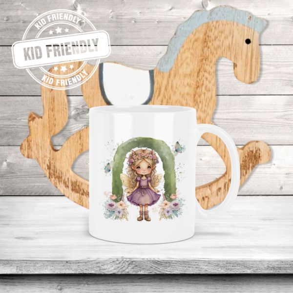 Blonde Haired Fairy Kids Polymer Coffee Mug