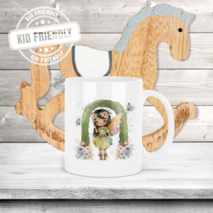 Dark Haired Fairy Kids Polymer Coffee Mug