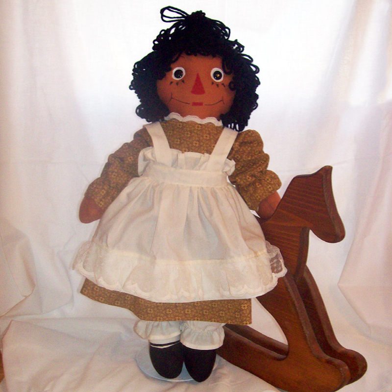 20” Raggedy Ann or Andy Doll Handmade - Pink 2024 Dress - Looped Hair - Personalized & Ready to Ship