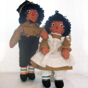 Raggedy Ann & Andy Dolls, Ethnic, Front View
