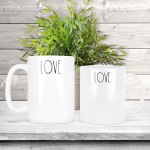 Rae Dunn Inspired "Love" Coffee Mug