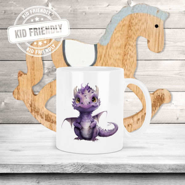 Purple Dragon Kids Polymer Coffee Mug