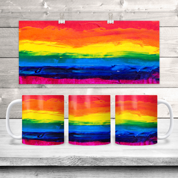 Rainbow Canvas Coffee Mug