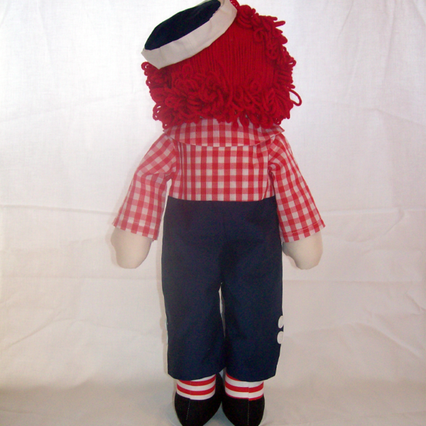Raggedy Andy Doll, Traditional, Back View
