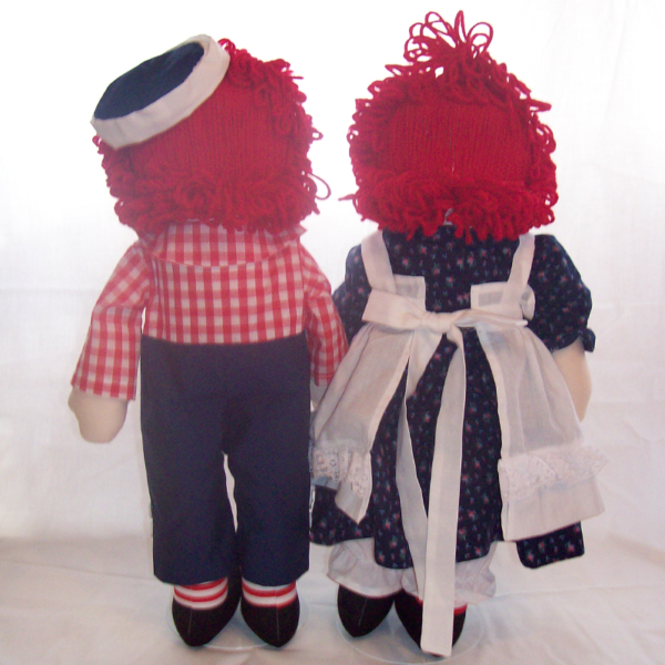 Raggedy Ann & Andy Dolls, Traditional, Back View