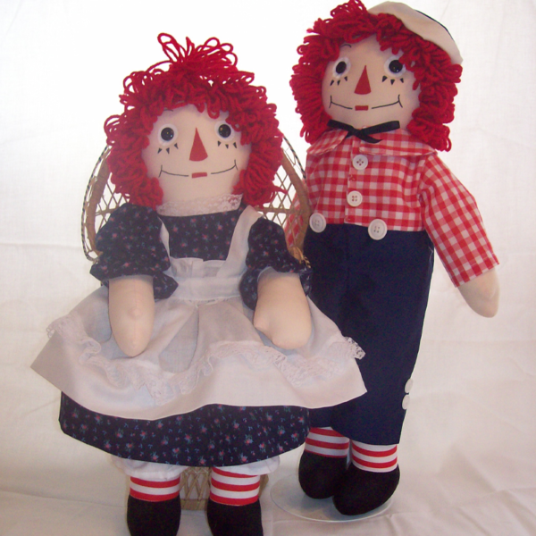 Raggedy Ann & Andy Dolls, Traditional, Front View