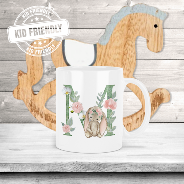 Watercolor Animals Letter Choice Kids Polymer Coffee Cup